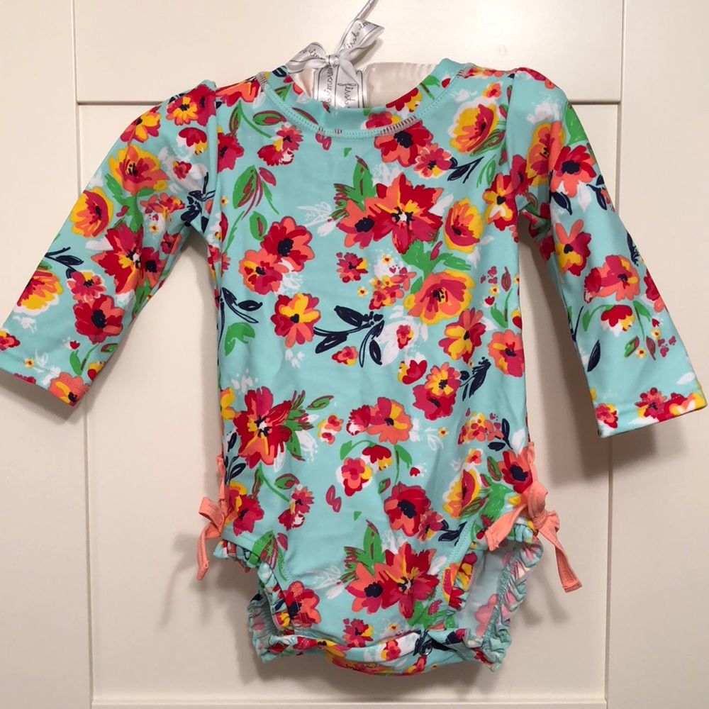 Ruffle Butts Rashguard Swimsuit